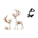 thumbnail image 1 of Escultura de ciervo, estatua abstracta de resina, adorno de mesa, figura de animal, decoración única para parejas, amantes, adecuada para bodas, decor, 1 of 8
