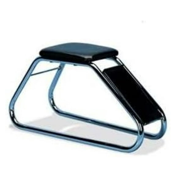 SHOE FITTING STOOL CHROME WITH BLACK PADDED SEAT