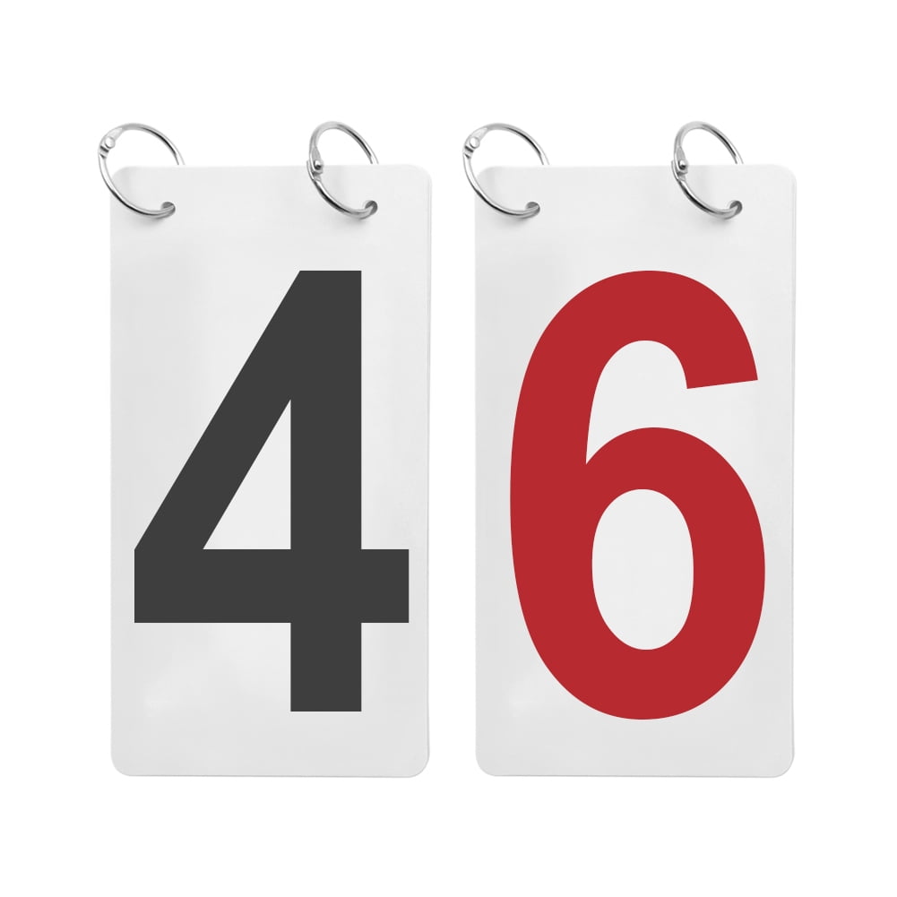 0-9 Double Sides Number Cards GOGO 2 1//2 x 5 Portable Tennis Score Keeper