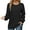 Black, variant on Sexy Dance Ladies T-shirt Crew Neck T Shirt Patchwork Tee Loose Shirts Long Sleeve Pullover Royal Blue L