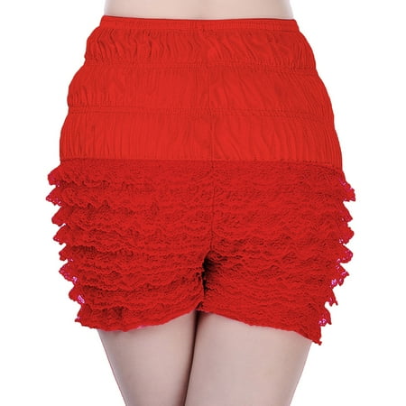 Women Lolita Style Solid Lace Leggings Swim Shorts for Women Swimwear Shorts Women s Shorts plus Size Pockets Multi Layer Lace Splice Bloomers Women s Shorts Athletic with Pockets Trousers Yog