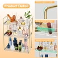 thumbnail image 6 of NIUBEE 3-Tier Acrylic Bathroom Organizer, Chic Easy Assembly Bathroom Sink Shelf, Large Space Storage Holder for Lotions & Makeup, Perfume, Spice, Gold, 6 of 9