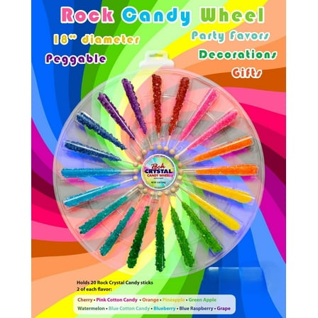 Squire Boone Candy Bar Rainbow Rock Candy 20 Sticks 18"