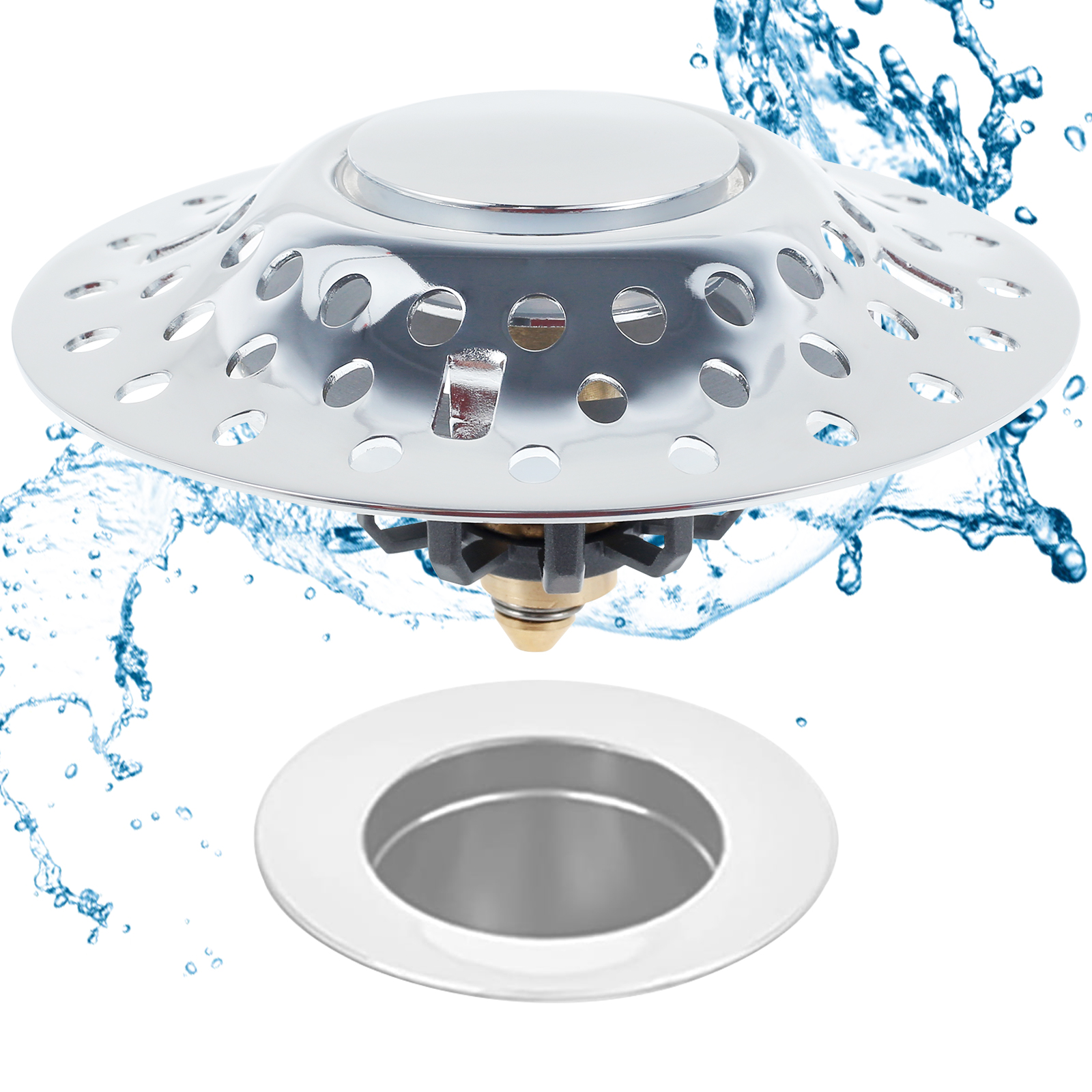 JTWEEN 2 in 1 Bathtub Stopper Upgrade Universal Bathtub Plug with Tub