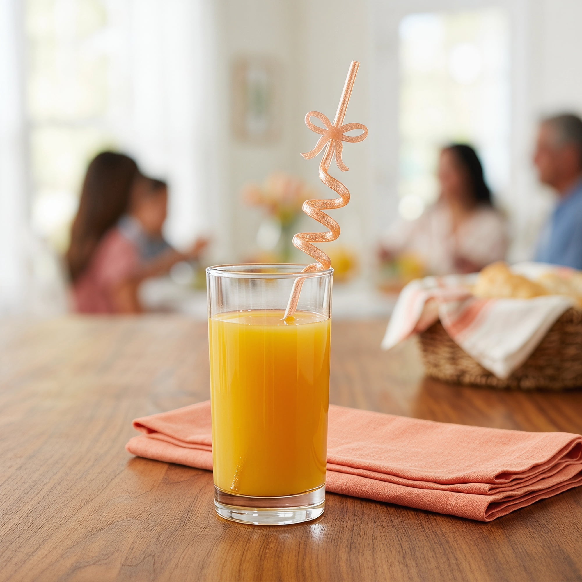 Unique Bargains 10Pcs Reusable Plastic Dishwasher Safe Straws Orange