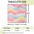 thumbnail image 2 of Colorful Cloud Star Pattern Square Fitted Tablecloth with Elastic Edge,Square Table Cover,Washable Elastic Table Cover for Home Kitchen Party Decor 34"x34", 2 of 6