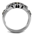 thumbnail image 3 of Mens Ring Gold Crosses Stainless Steel Ring with Top Grade Crystal in Clear, 3 of 7