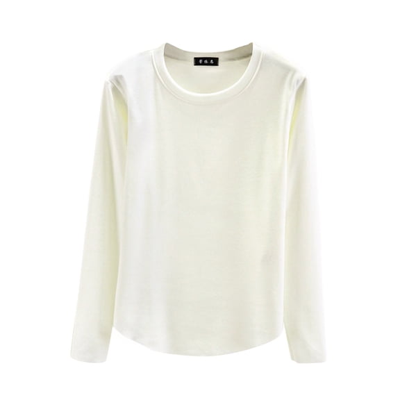 Winter clothing for women Women Autumn And Winter Casual Solid Color Round Neck Thickened Warm Top