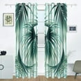 thumbnail image 2 of Coolnut Tropical Leaves Thermal Insulated Blackout Grommet Window Curtain Panels 84x55 inch Room Darkening Curtain Set 2 Panels for Living Room Bedroom, 2 of 6