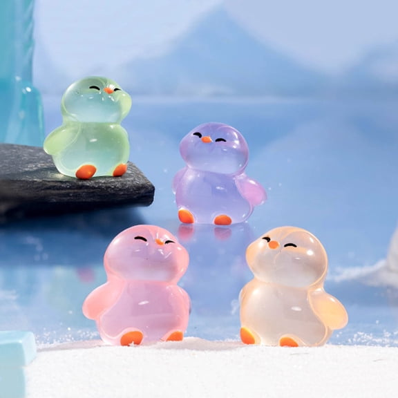 Hemobllo Glow in the Dark Mini Penguin Figurine Set, 18-Piece Assorted Collectible Toys for Kids, Adults, and Home Decor