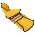 thumbnail image 2 of Pet Dog Raincoat Hooded Waterproof Adjustable Pet Rain Jacket with Reflective StripYellow M, 2 of 14