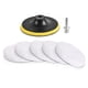 thumbnail image 1 of Almohadillas de pulido de lana para pulir, 7 unidades, accesorio para taladro con esponja autoadhesiva y adaptador para pulir automóviles, rosca de varilla de conexión M14 de 6 pulgadas., 1 of 14