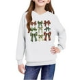 thumbnail image 4 of Lorytime Christmas Girls Hoodies with Bows Boys Sweatshirt Long Sleeve Pullover Drop Shoulder Soft Tops White 3 Years, 4 of 4