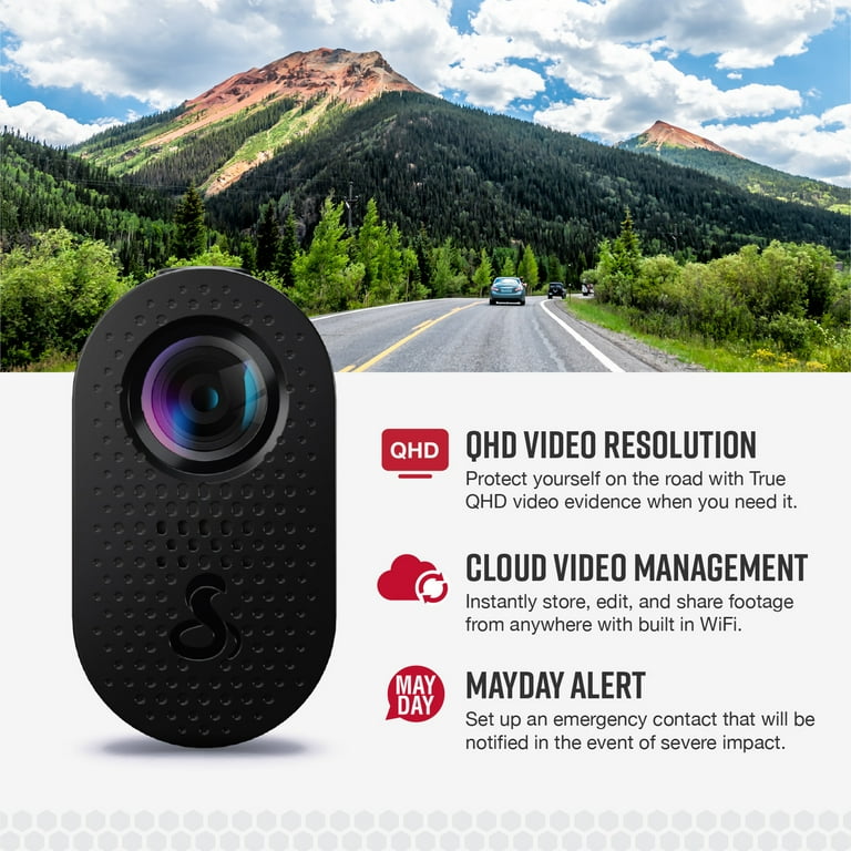 Cobra SC110 2K QHD Dash Cam, Live Alerts, CarPlay + Android Auto Dash Camera with Mayday Alerts & Built-in WiFi (New)