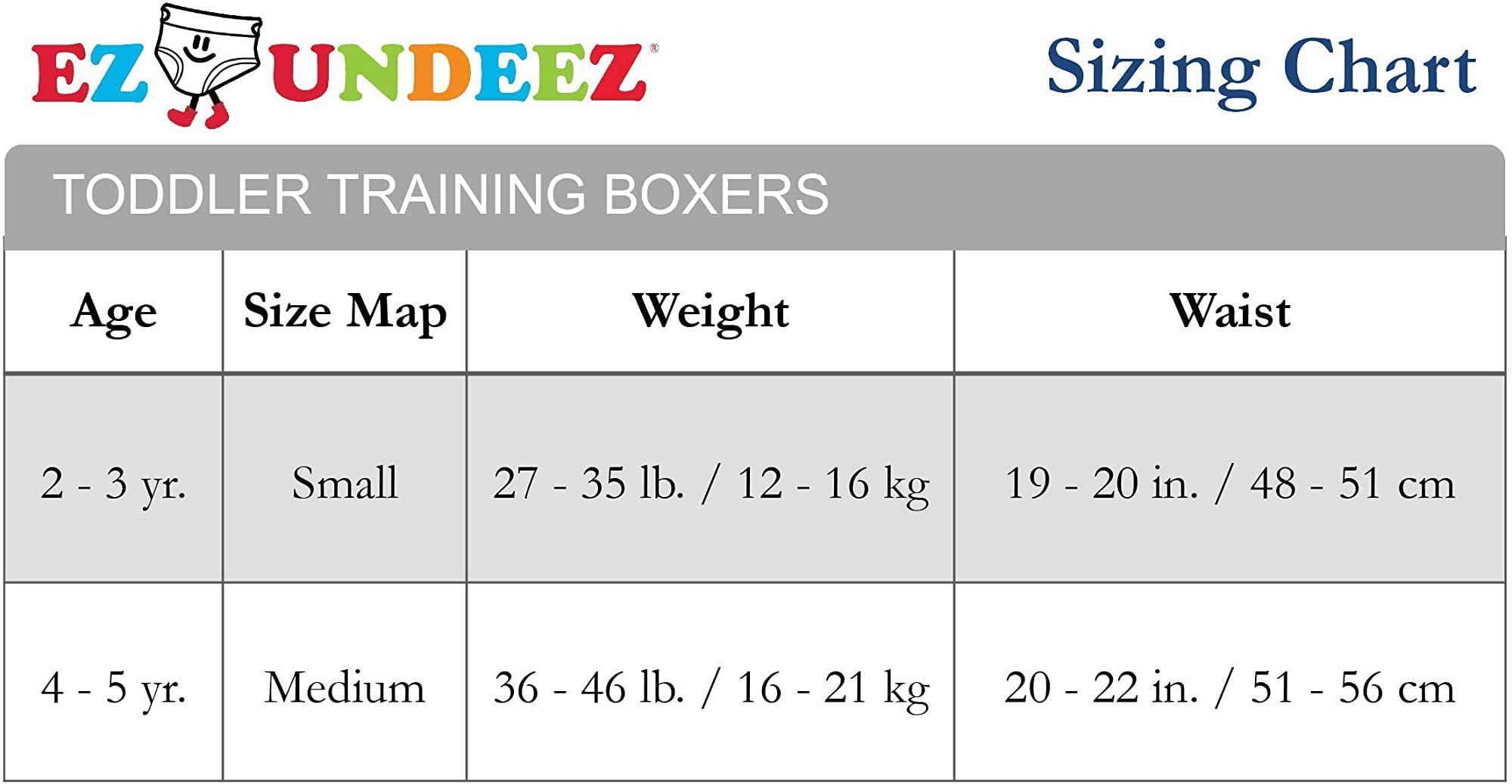 Ez Undeez Boys Boxer Briefs Toddler Training Underwear Easy Pull Up Handles 