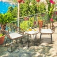 thumbnail image 4 of Gymax 3PCS Rattan Patio Conversation Set Bistro Chat Set w/ Beige Cushions, 4 of 10