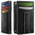 thumbnail image 1 of Cartera delgada BULLIANT con cierre magnético de piel auténtica RFID, 1 of 7