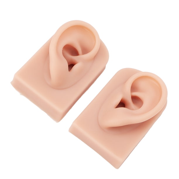 Modelo de Oreja de Práctica de Perforación ANGGREK Silicona Flexible Reutilizable 1 Par