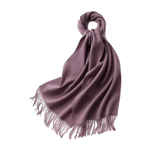 Sonducket Bufanda unisex con flecos Bufanda de tubo cálida y acogedora para invierno Bufandas de punto fino Borla con flecos Accesorios de disfraces rosa morada