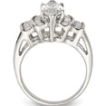 thumbnail image 2 of Sterling Silver Rhodium-Plated Marquise Shape Center Cz Ring (Size 7) Made In China qr2021-7, 2 of 5