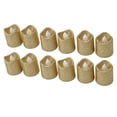 thumbnail image 3 of Flameless Light Candle, 12PCS Golden Smokeless LED Tealight Warm Light Button Batteries Powered  For Churches, 3 of 8