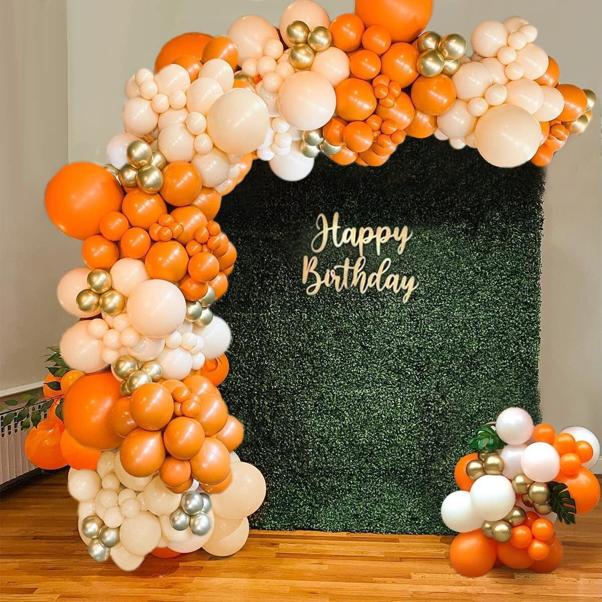YANSION Orange Balloons Arch Garland Kit, Orange Birthday Decorations