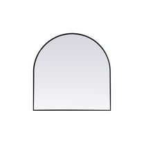 Elegant Decor Metal Frame Arch Mirror 36x36 Inch in Black
