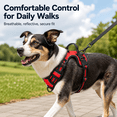 thumbnail image 2 of SDFTDG No-Pull Dog Harness with Handle Reflective Breathable Adjustable S-XL(M,Red), 2 of 9