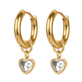 thumbnail image 3 of Aretes Mujer Oro 14k, LuckyLy Set de Regalo 3 en 1, Arracadas y Charms, Acero Inoxidable Baño Oro 14k, Zirconia Cúbica y Perlas – Joyería ideal como Regalos para Mujer San Valentín y Navidad, blanco, 3 of 7