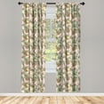 thumbnail image 3 of Ambesonne Vintage Curtains, Sliced Lemon and Peppermint, Pair of 28"x63", Seafoam Pale Green, 3 of 5