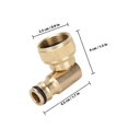 thumbnail image 2 of Garden Hose Swivel Connector Brass Quick Connect for Water Hose, 2 of 4