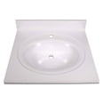 thumbnail image 6 of Design House Brookings 25" x 22 Assembled 2-Door Shaker Bathroom Vanity with Cultured Marble 4" Single Hole Top, Sherwin Williams® White/White, 6 of 19
