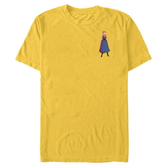 Disney Frozen Anna Small Pose - Short Sleeve Blended T-Shirt for Adults - Customized-Yellow