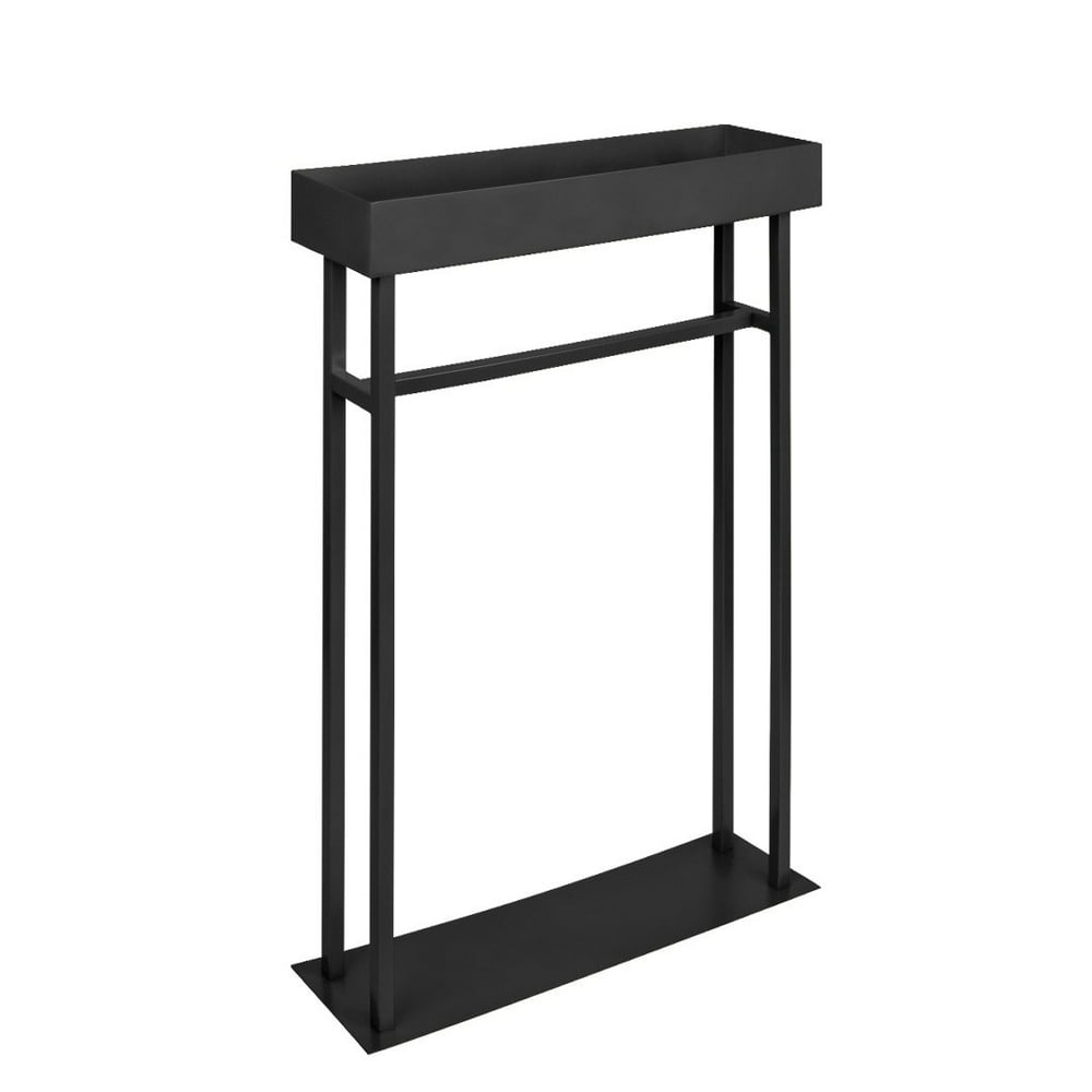Koyal Wholesale Modern Black Rectangular Tall Metal Floral Table Stand