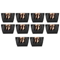thumbnail image 1 of 10 bolsas de papel negras para regalo de recuerdo, bolsas de embalaje para ropa, maquillaje y boutique con asa dorada, n.° 2, 1 of 15