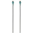 Sunnydaze Outdoor Adjustable Height Glass and Metal Swirl Patio and Lawn Torch Set - Blue - 2pk - image 7 of 11