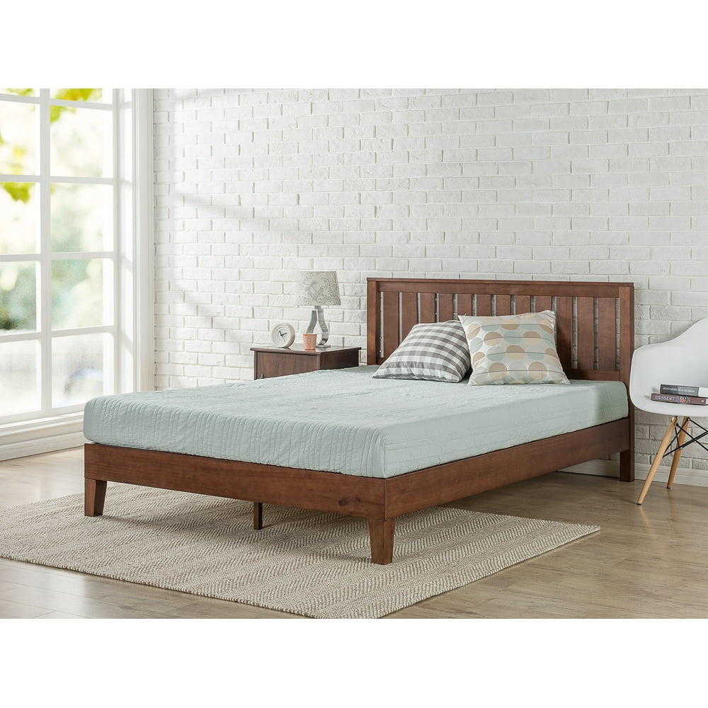 Zinus Vivek 37” Deluxe Wood Platform Bed Frame with Headboard, Twin