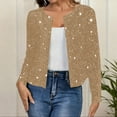 thumbnail image 5 of Miqool Women's Sequin Jackets Long Sleeve Open Front Jacket Cardigan Glitter Lightweight Work Office Dressy Coat Outerwear, 5 of 9