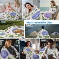 thumbnail image 5 of Purple Hydrangeas Cooling Blanket, Lightweight Breathable Summer Throw Blanket with Double Sided Cold Effect, Botanical Garden Florals Retro Picnic Beach Blankets Bed Sheet for Hot Sleepers 50"x60", 5 of 8