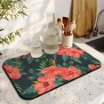 thumbnail image 3 of 2 Pack Washable Rubber Multicolored Flower Leaves Dish Drying Mats for Kitchen Counter Home Large Coffee Bar Pad Accessories and Decor for Utensils Stemware (2pcs 19.5''x12''), 3 of 6
