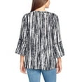 thumbnail image 3 of Gloria Vanderbilt Women s Nova Flutter Sleeve Blouse Paint Flow Black XL, 3 of 3