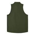 thumbnail image 6 of VBTAPA Men's Sleeveless Rush Guard Shirts Zipper Front Surfing Swimsuit Tops Stylish Color Block Mock Neck Tanks Army Green L, 6 of 7