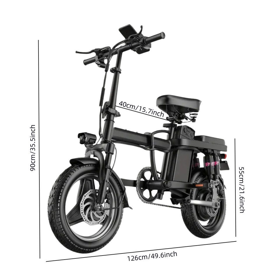 Electric Bike for Adults, E Bike with 48V/15Ah Removable Battery 14''4.0'' Fat Tire Folding Electric Bicycle with 400W Motor 20MPH/35Miles Mountain E Bike for Men Women, UL2849 Certified
