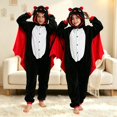thumbnail image 4 of Ruyang Toddler Kids Bat Hooded Jumpsuit Long Sleeve Plush Onesie with Bat Wing Design Fall Winter Halloween Clothes for Boys Girls, 4 of 4