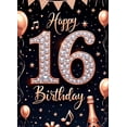 thumbnail image 3 of Yatrandify Decorative Design Happy Birthday Banner Colorful Theme Party Decoration Celebration Banner for Sweet Sixteen Birthday Party Teen Event, 3 of 7