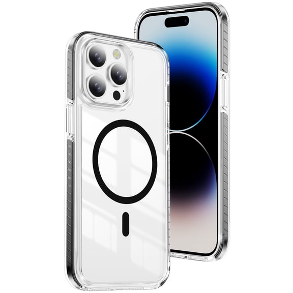 Magnetic for iPhone 14 Pro / 6.1" Case, Compatible with Magsafe Military Shockproof Protective Bumper Cute Transparent Slim Anti-Yellowing Phone Case for iPhone 14 Pro Cover,