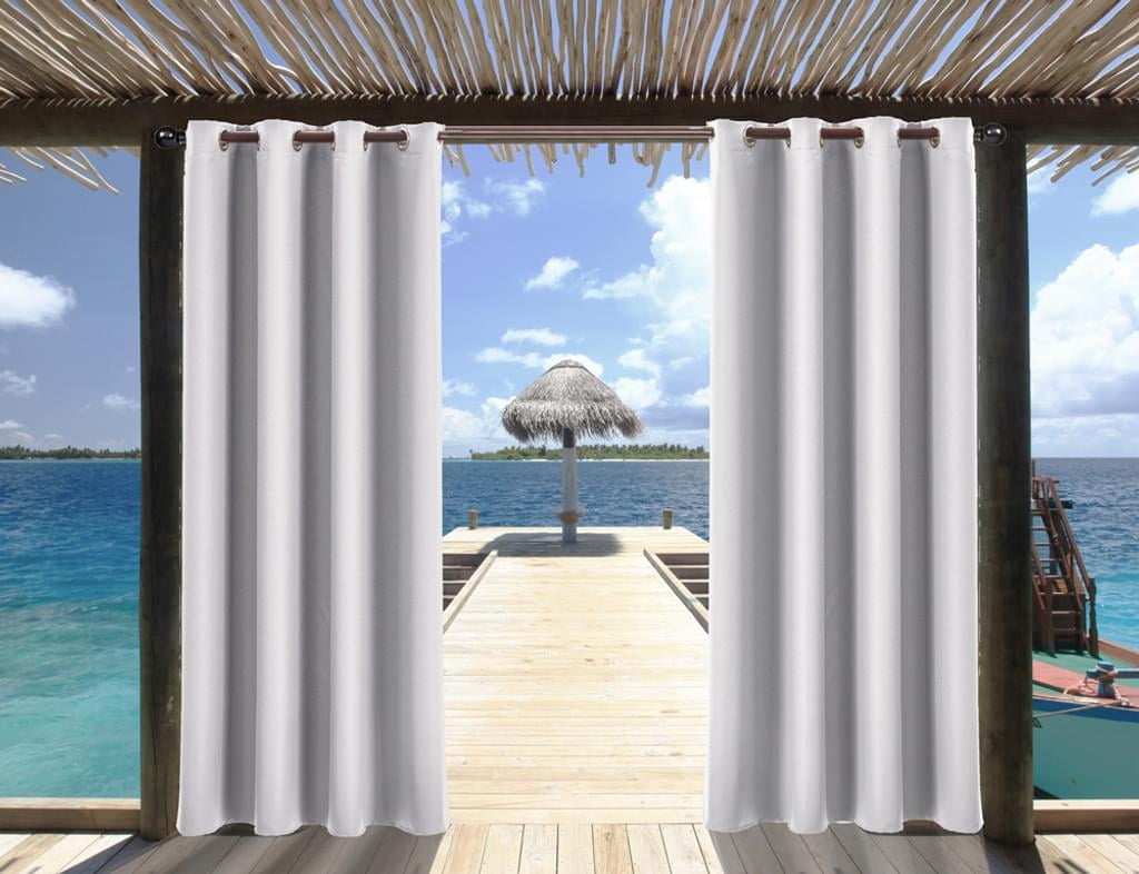 Shanna Home Curtains Indoor/Outdoor Drapes, Privacy Grommet Blackout