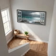 thumbnail image 7 of Beach Window Canvas Wall Art - Large Coastal Picture Landscape Canvas Prints Tropical Sea Paintings, Horizontal Summer Seascape Artwork for Living Room Bedroom, 7 of 7