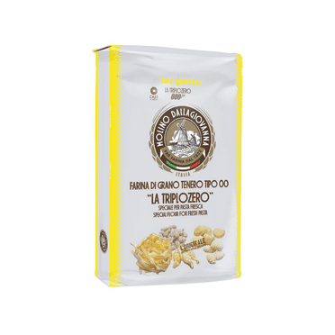 Molino Dallagiovanna Triplozero Tipo 000 Flour – Ultra-Fine Italian Flour for Pasta, Pastries & Sauces, 1kg (2.2lb)