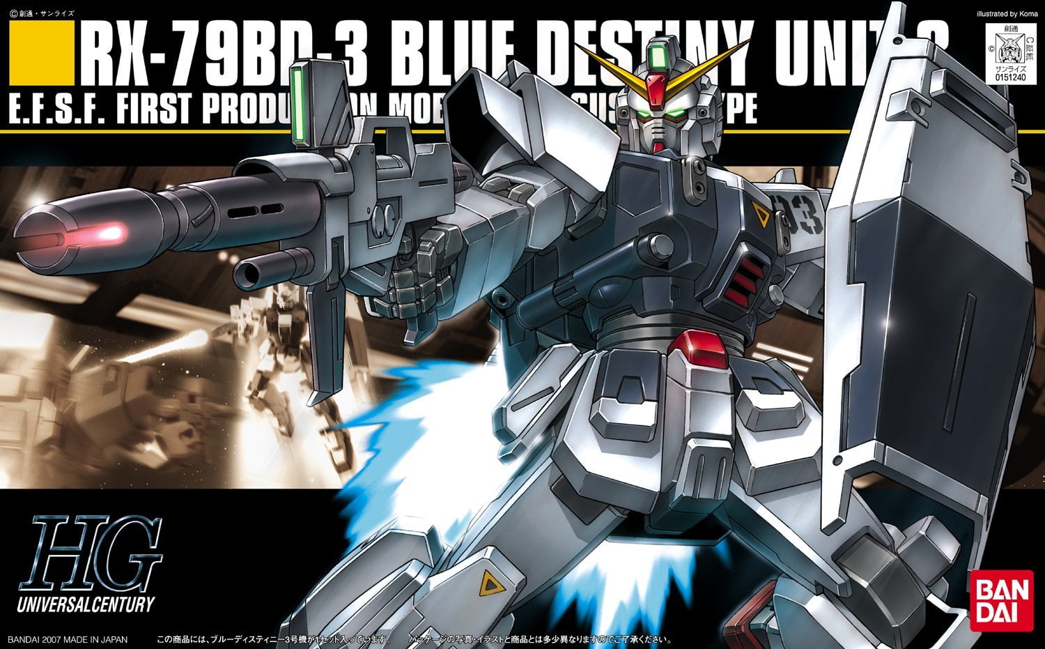 New HG 1/144  Blue Destiny 3 Bandai Hobby Gundam Free Shipping 